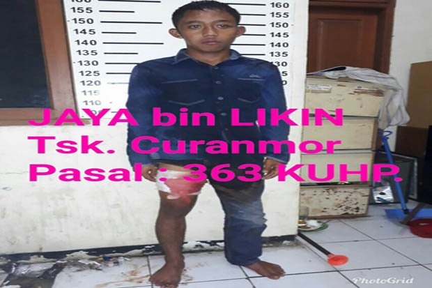 Foto salah satu begal yang dilumpuhkan oleh polisi di Tangerang Selatan